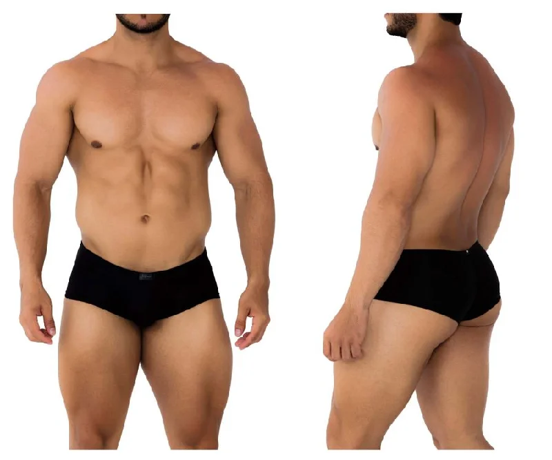 Compression men's boxer briefs for muscle supportXtremen 91181 Microfiber Trunks Color Black