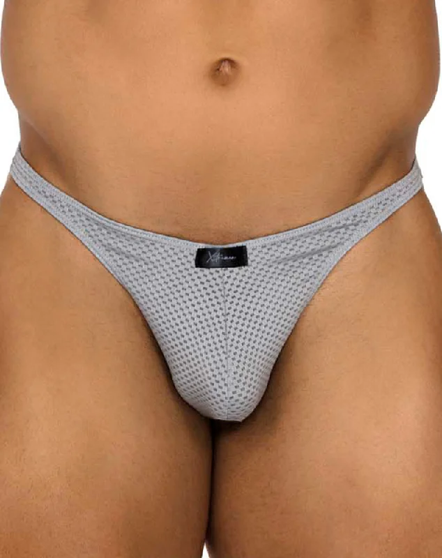 Soft - fabric men's thongs for a gentle touchXtremen 91185 Mesh Thongs Gray