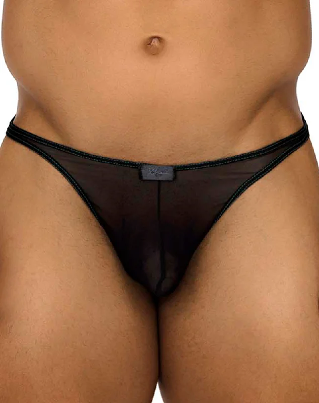 Sheer men's thongs for a provocative appearanceXtremen 91189 Tulle Mesh Thongs Black